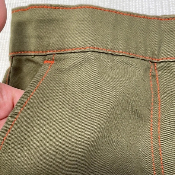 MODCLOTH Skirt Skirt Olive Green Twill Pockets Size 14 - Picture 8 of 8